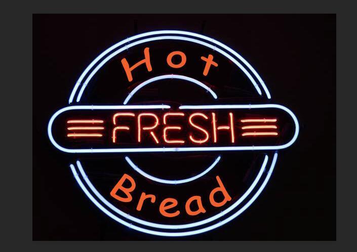 Hot Fresh Bread Neon Sign